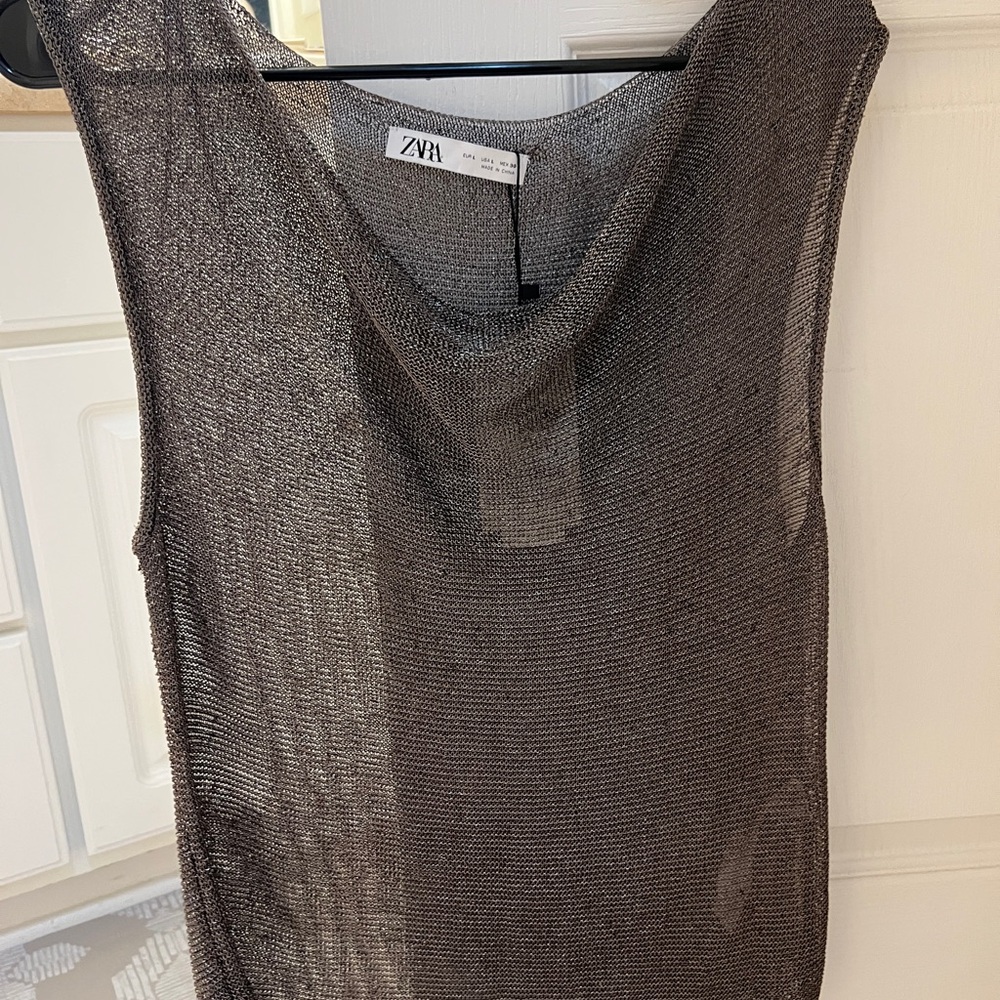 Zara Mesh Sleeveless Tank Top